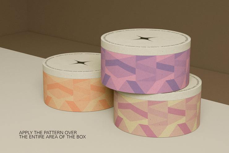 Round Cardboard Boxes PSD Mockup