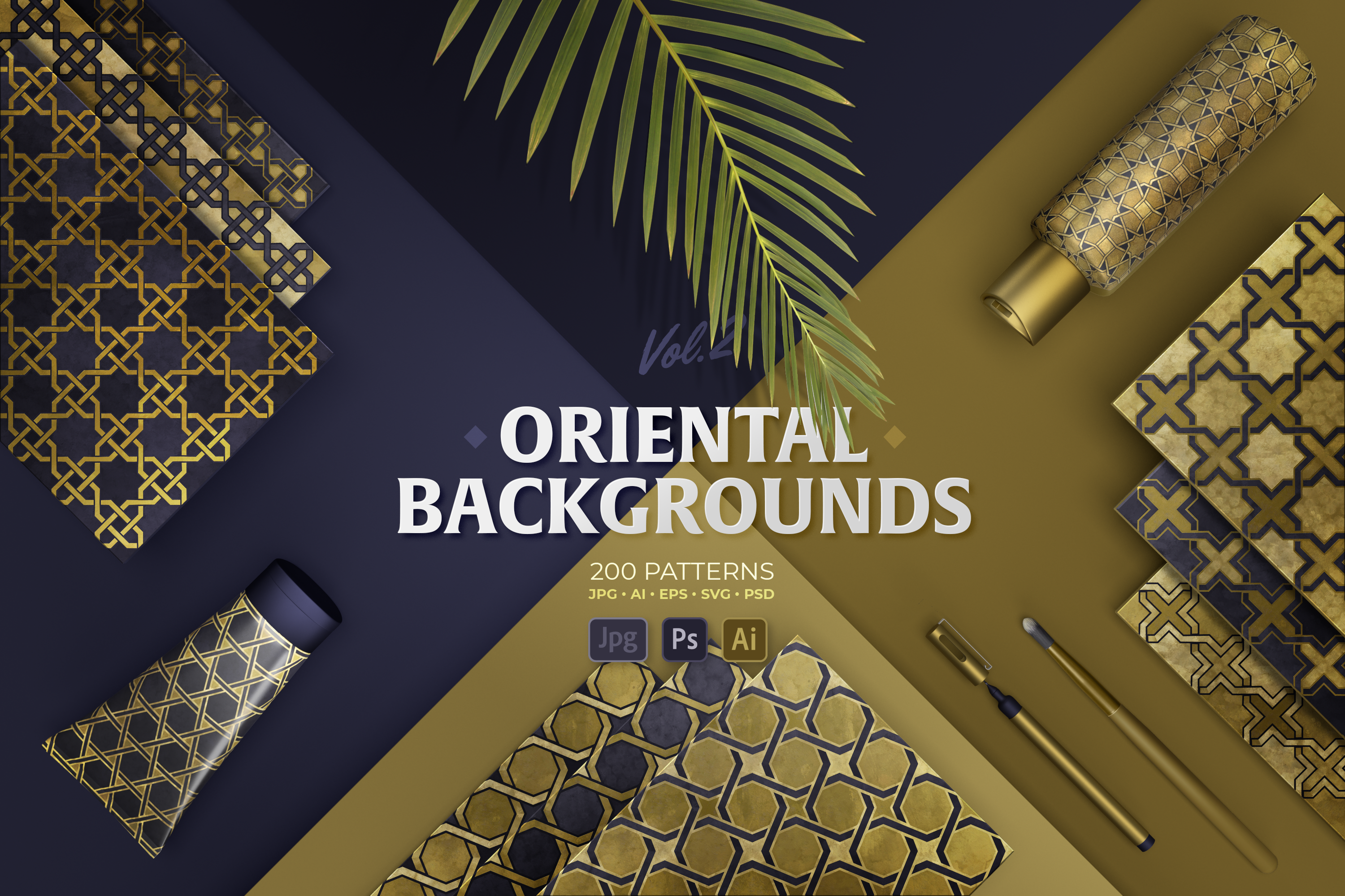 200 Oriental Backgrounds Collection