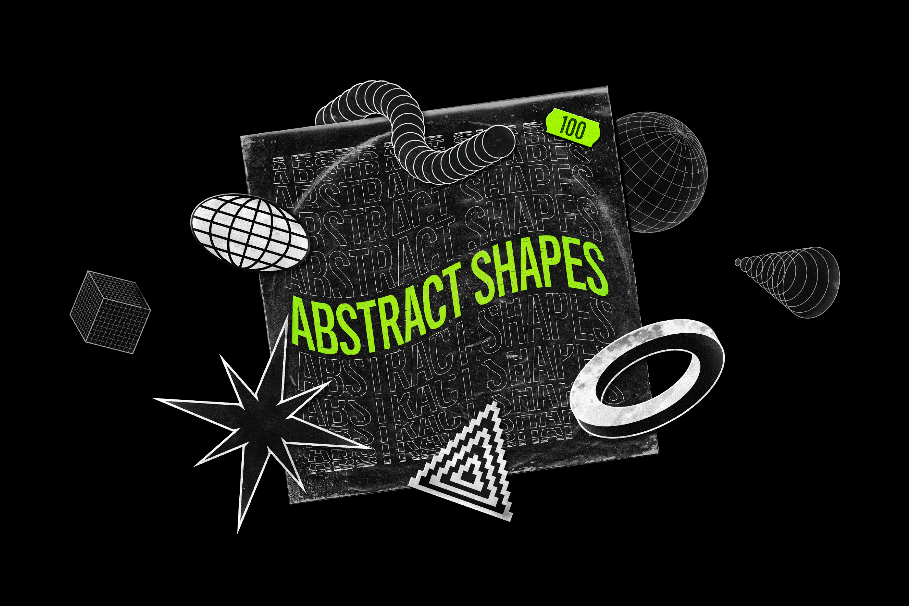 Abstract Shapes Collection - 100 Design Elements