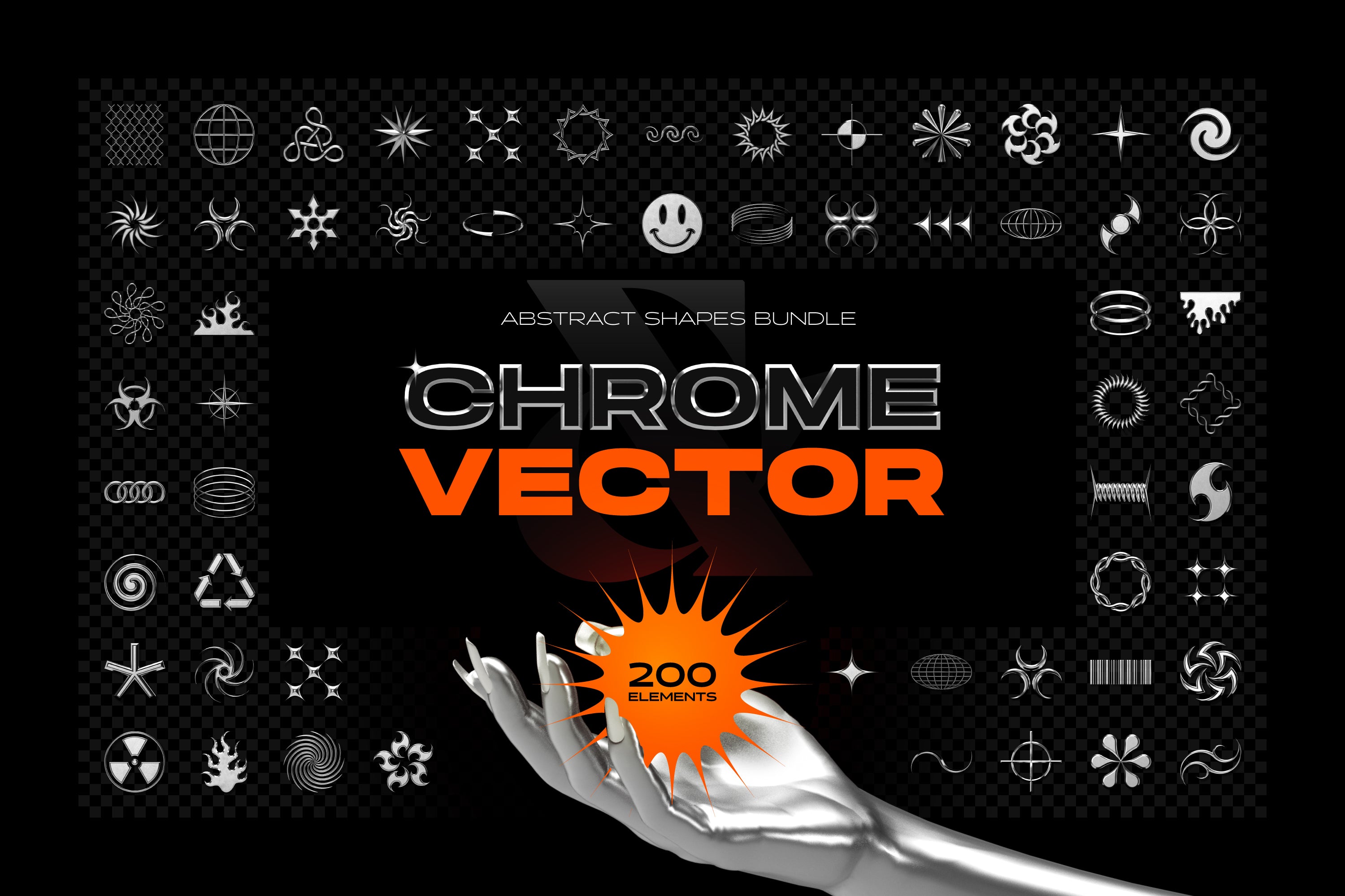 Chrome and Vector - Abstract Shapes Bundle