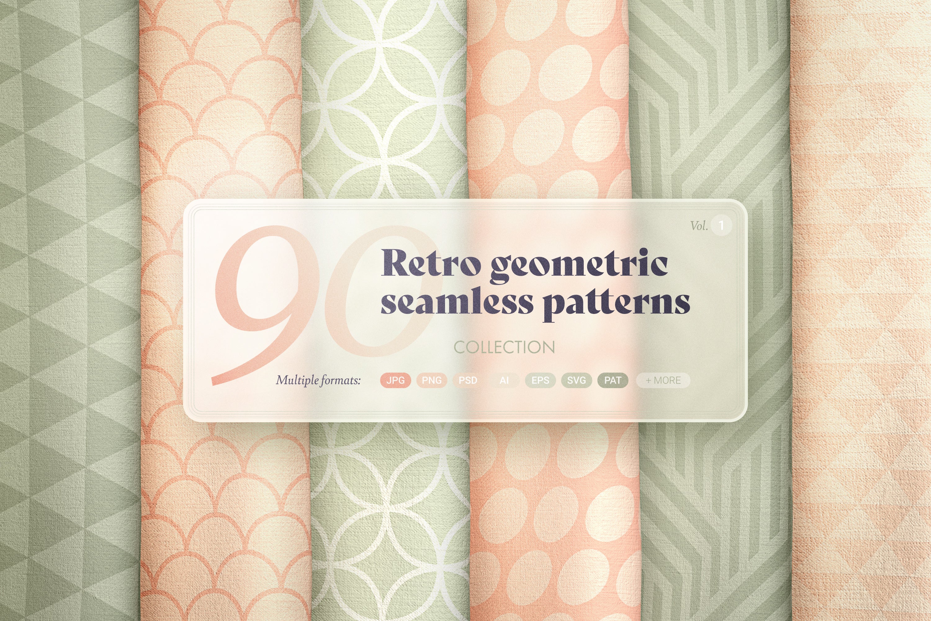 Retro Geometric Seamless Patterns Collection