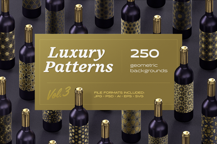 Luxury Patterns - 250 Geometric Backgrounds Collection