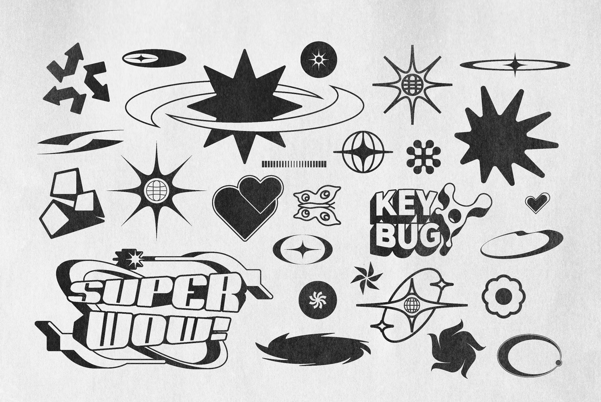 Y2K 240 Shapes Badges & Graphic styles