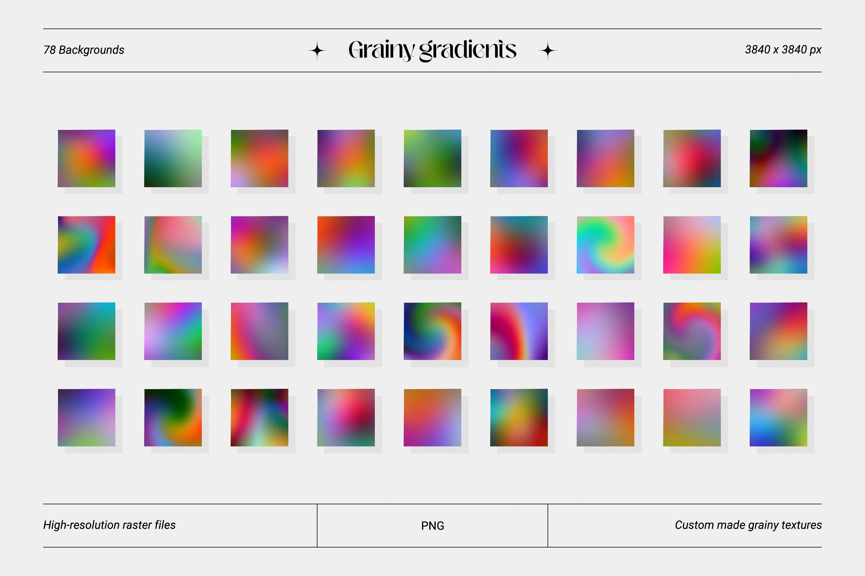 Grainy Gradients - Abstract Backgrounds and Shapes Collection