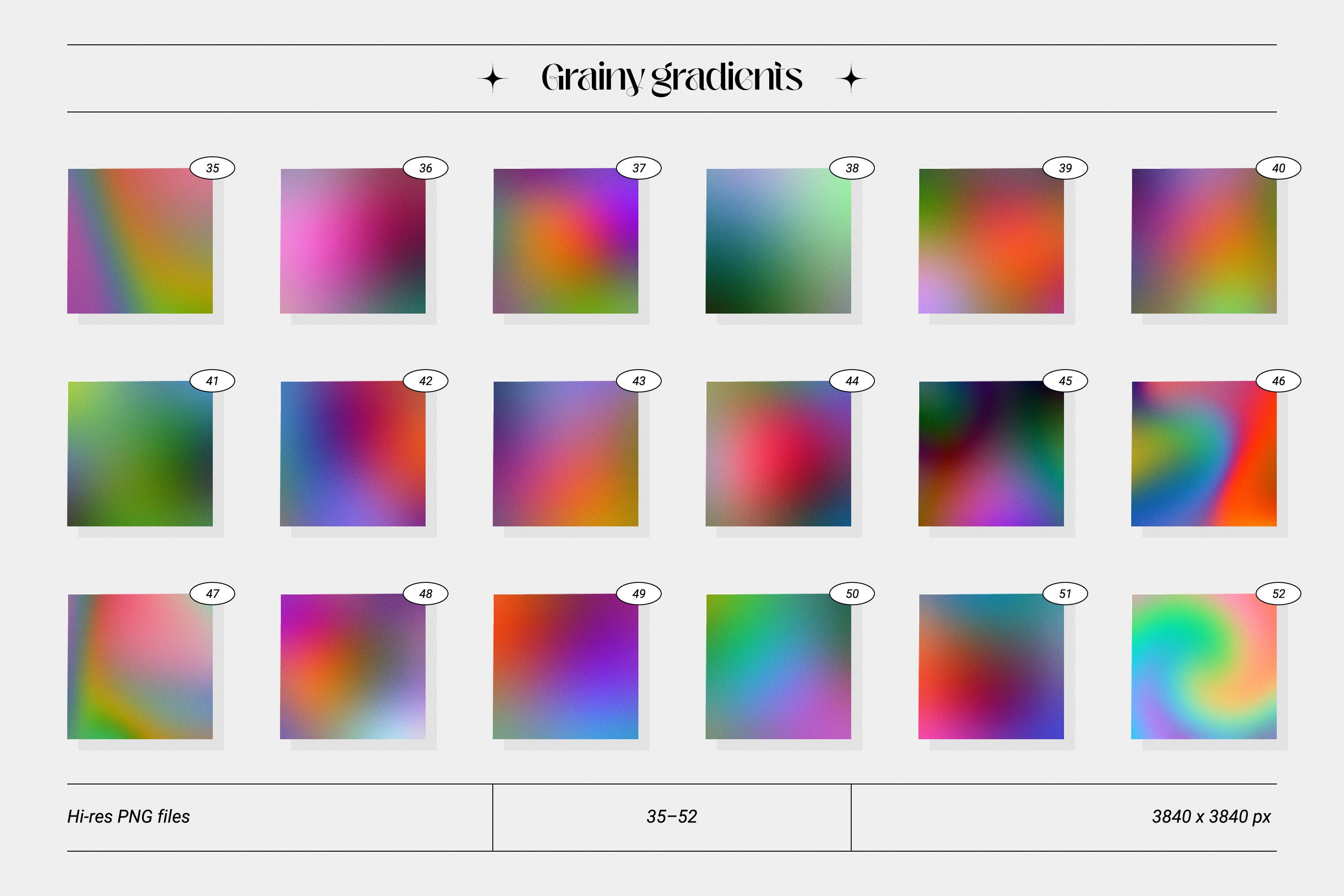 Grainy Gradients - Abstract Backgrounds and Shapes Collection