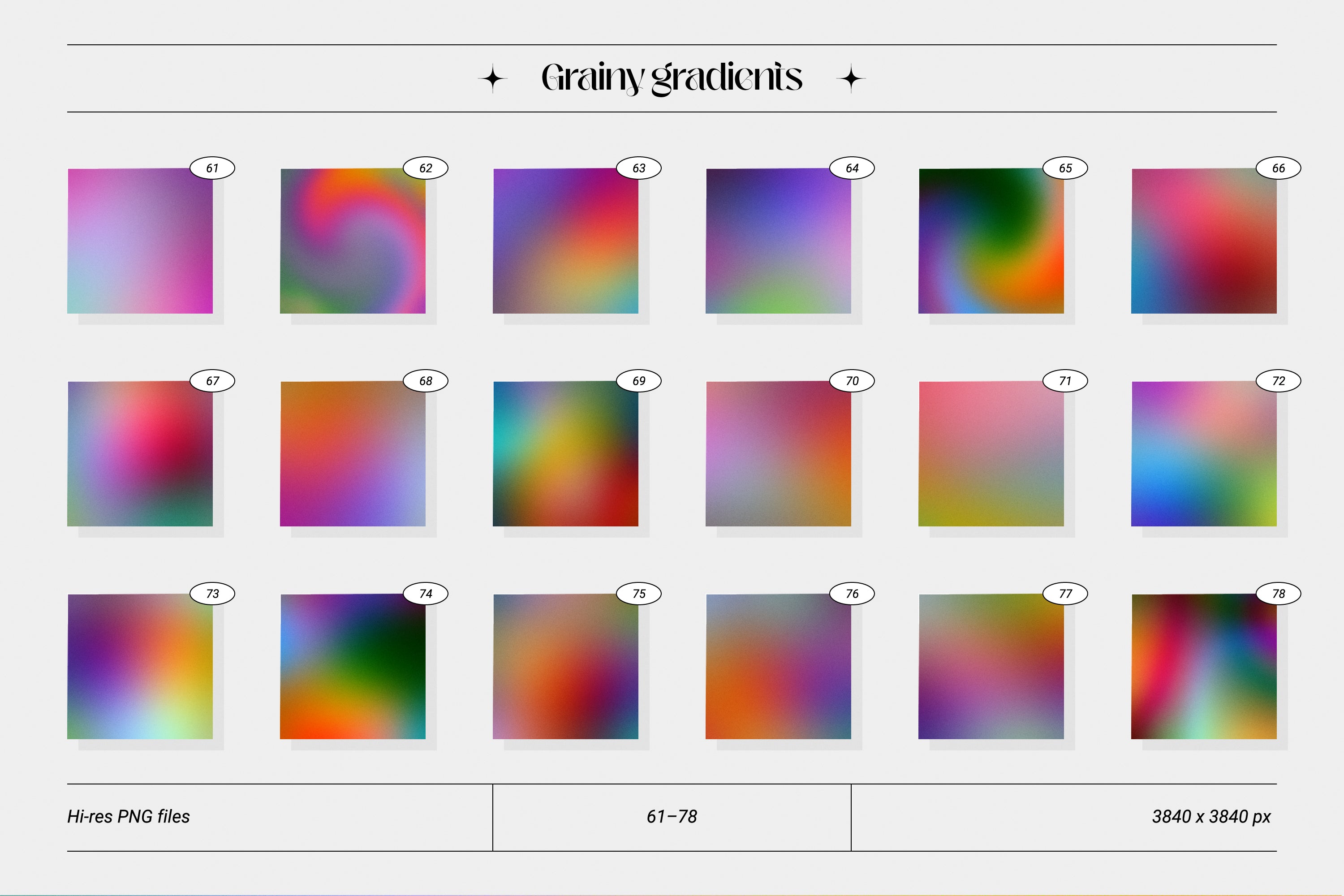 Grainy Gradients - Abstract Backgrounds and Shapes Collection