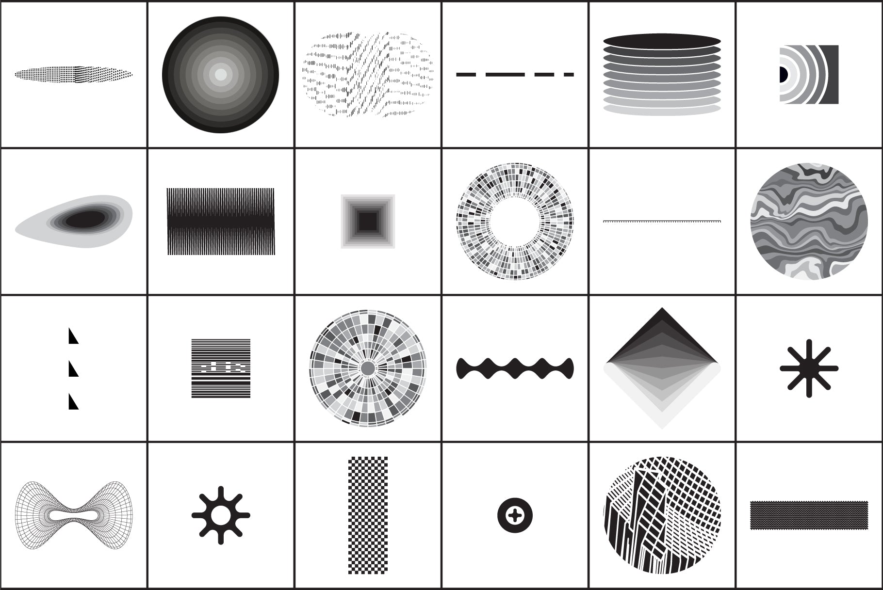 B_W 100 Vector Abstract Shapes