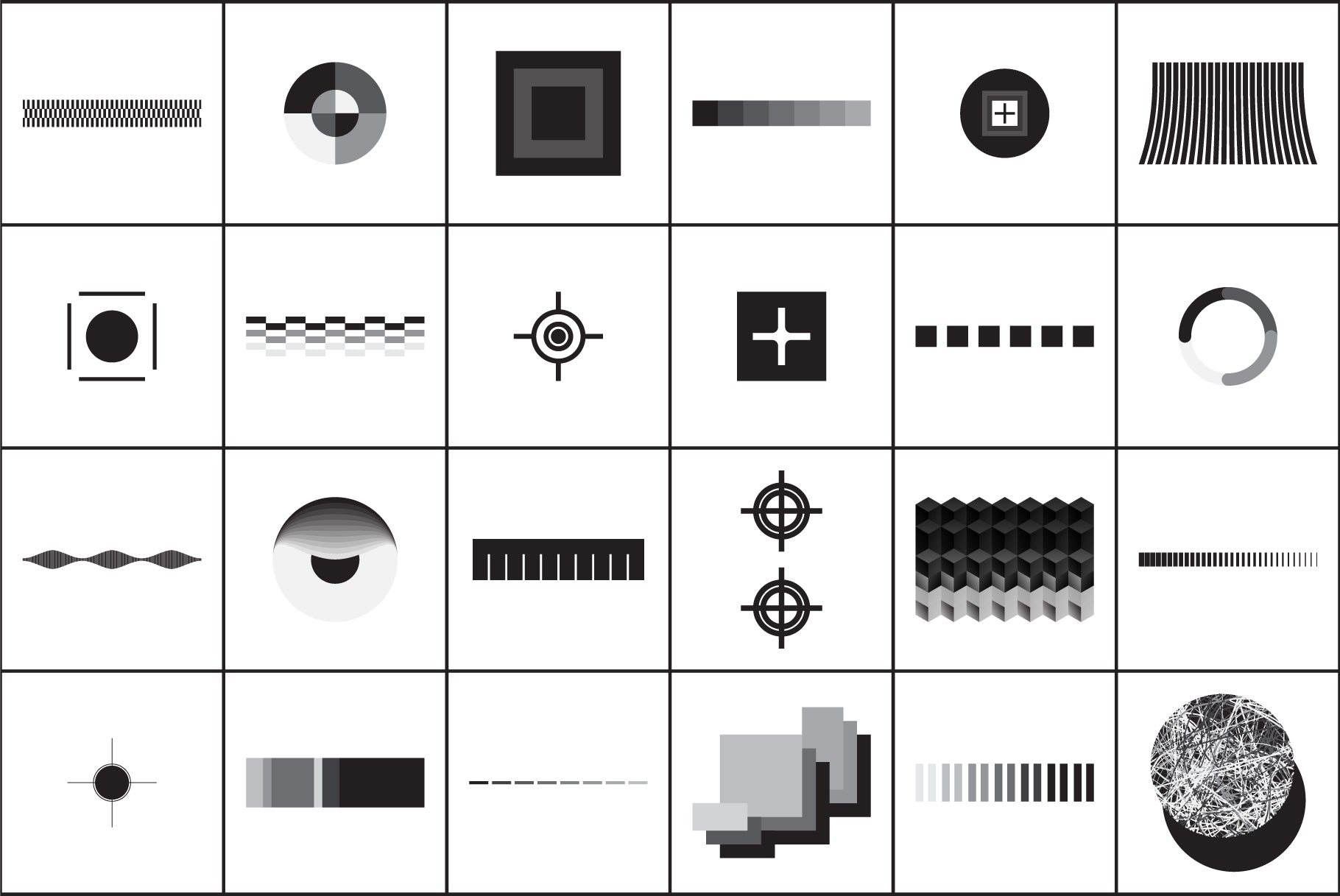 B_W 100 Vector Abstract Shapes