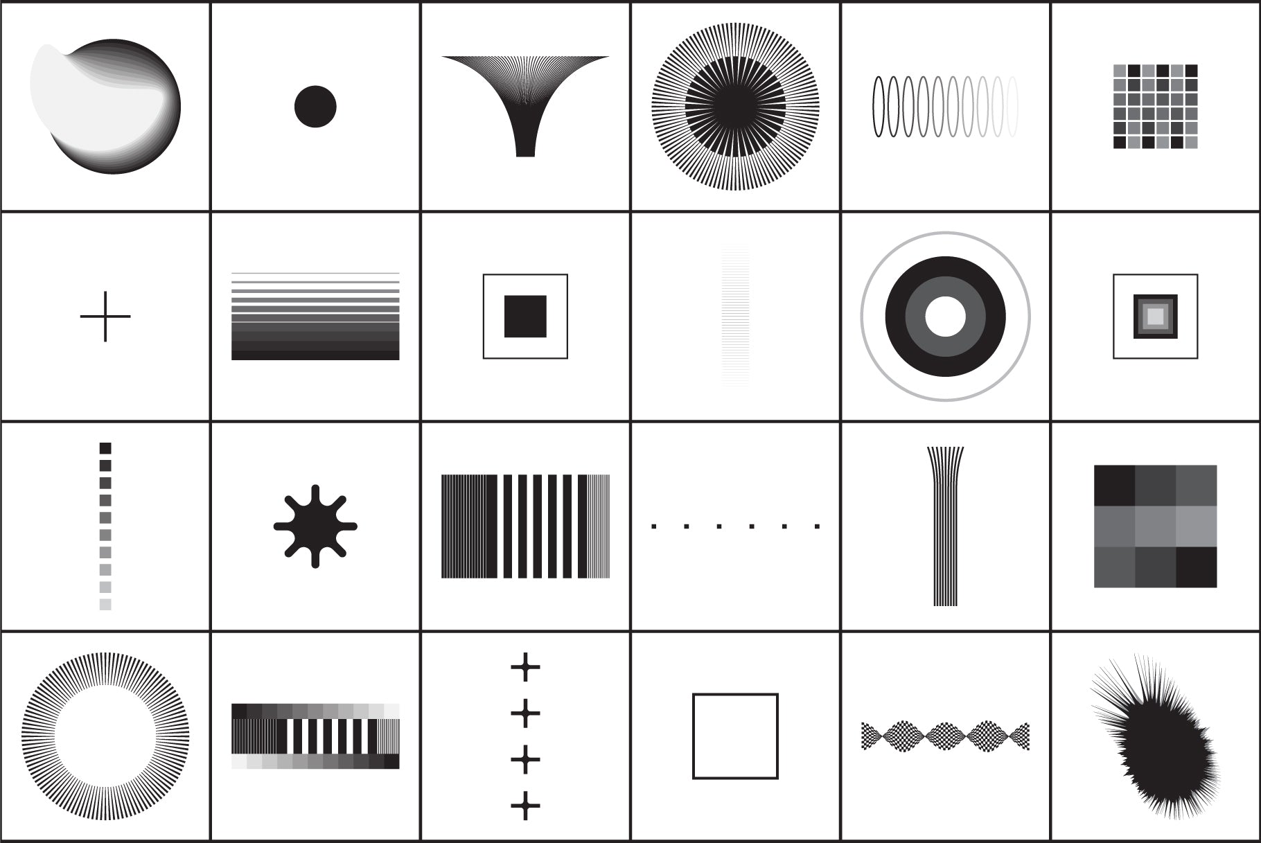 B_W 100 Vector Abstract Shapes