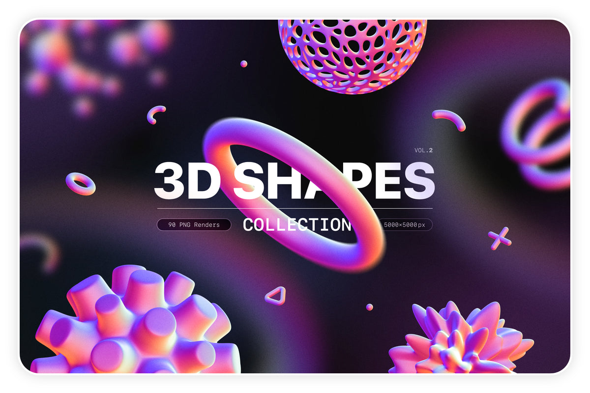 3D Shapes Collection – 90 Abstract Renders – Samolevsky