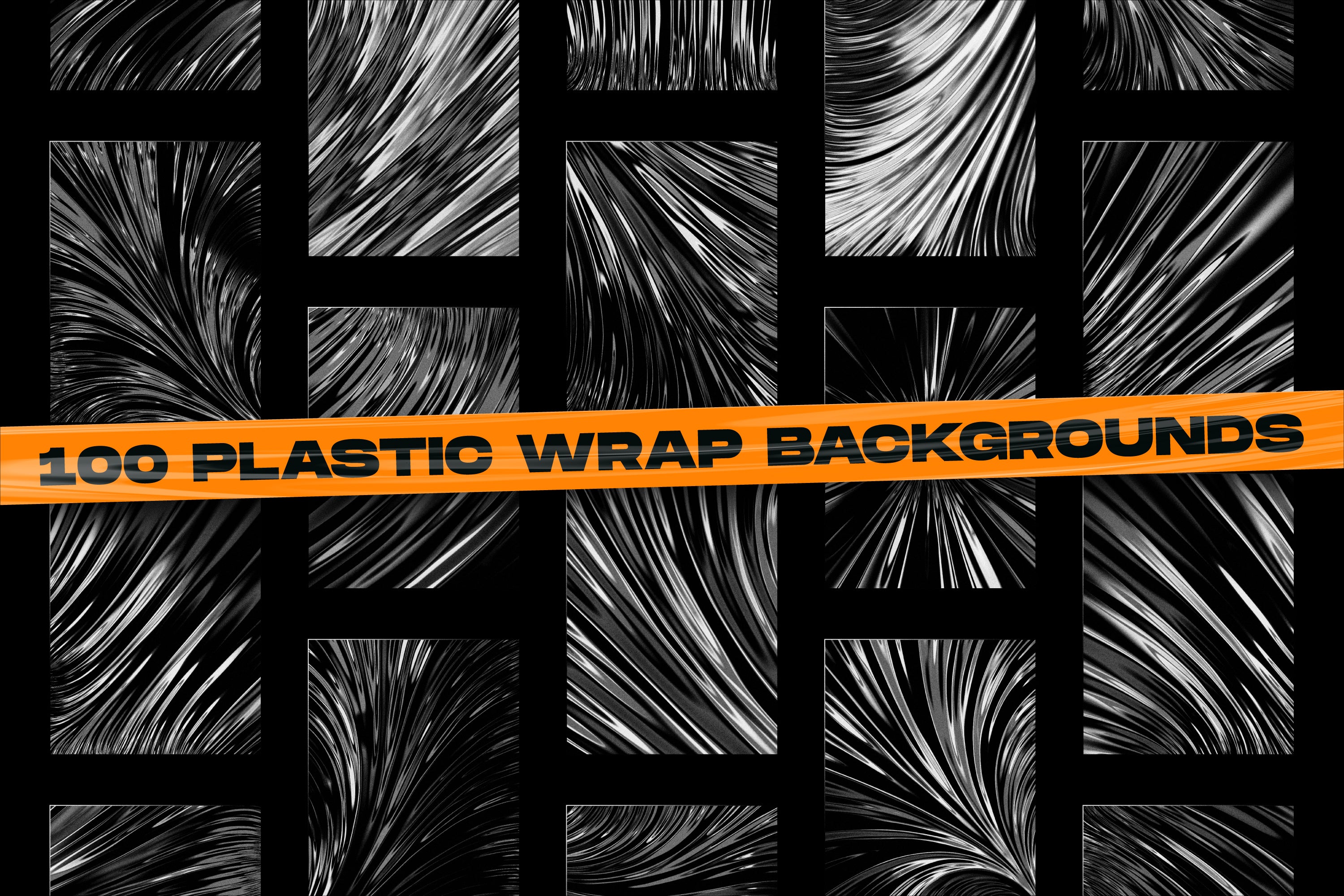 Abstract Geometric Shapes & Plastic Wrap Backgrounds