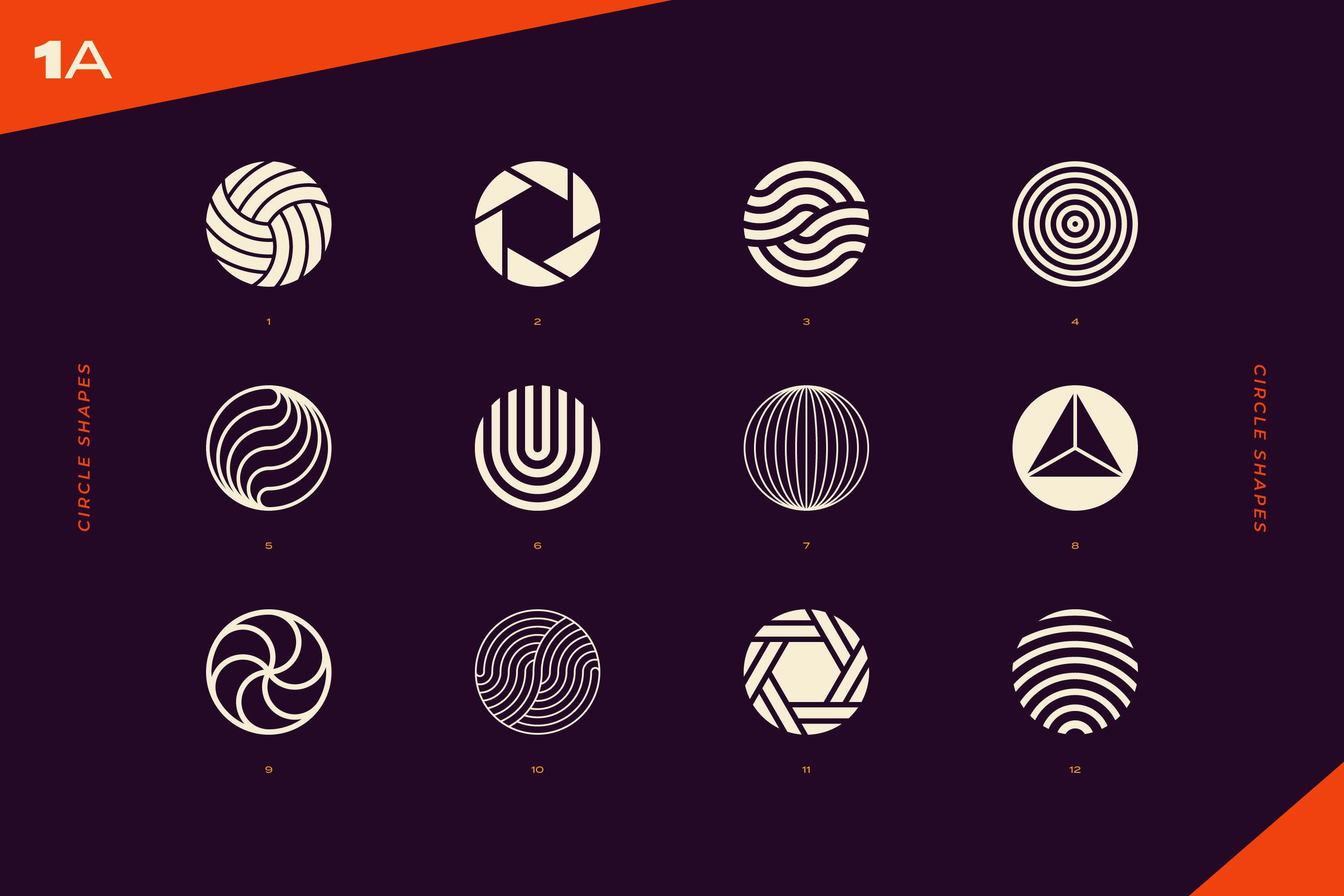 96 Abstract Logo Marks and Geometric Shapes Collection