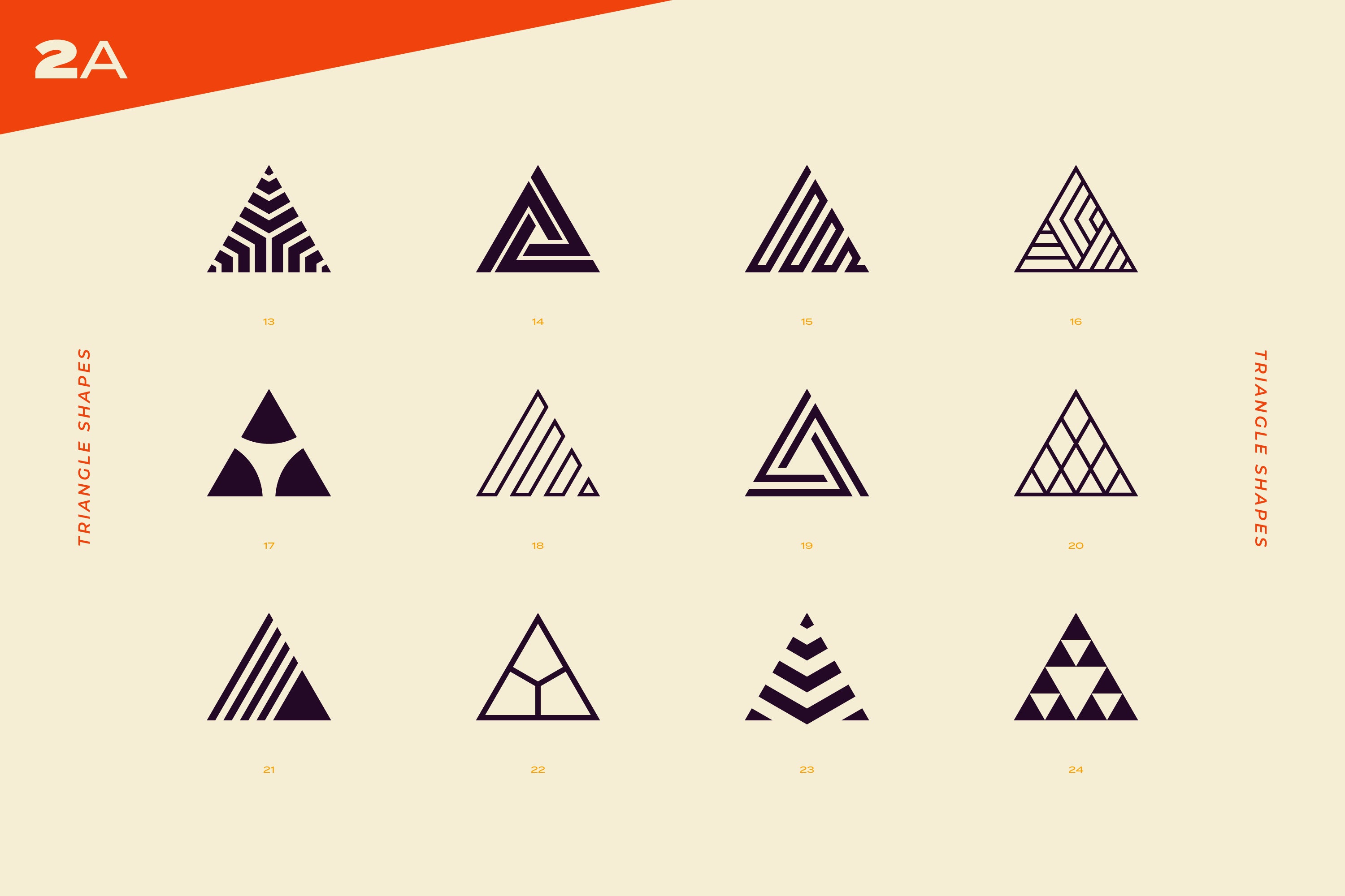 96 Abstract Logo Marks and Geometric Shapes Collection