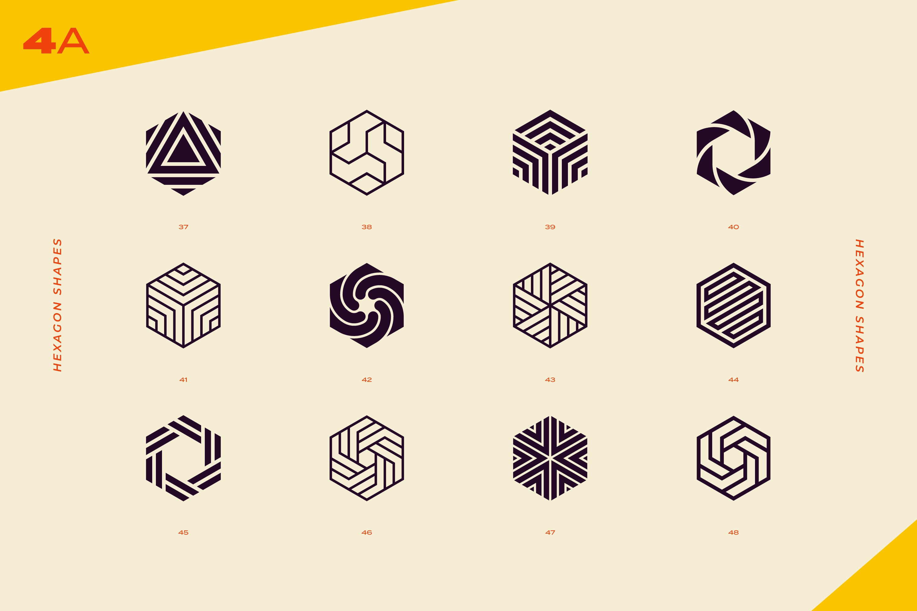 96 Abstract Logo Marks and Geometric Shapes Collection